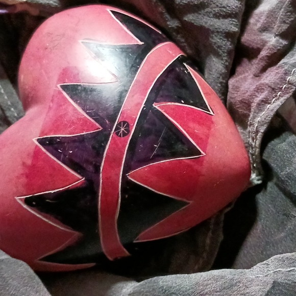 VINTAGE Southwestern Painted Heavy Stone Rock Decor - Picture 3 of 7